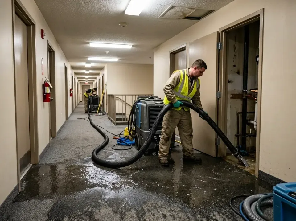 multi-unit-apartment-hallway-f-005 — frequently asked questions, Emergency Burst Pipe Water Extraction & Removal in New Rive…